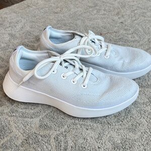 Allbirds Tree Runner Go Women's 11 Blizzard White Icy Blue Sneakers NEW NWOB